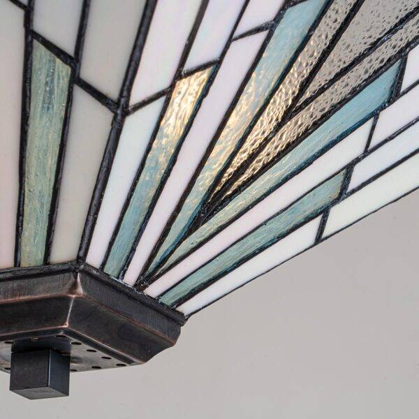 Lampa wisząca ALDERLEY TF-ALDERLEY-F-P oprawa w kolorze brązowym z kolorowym kloszem - Elstead Lighting - obrazek 4