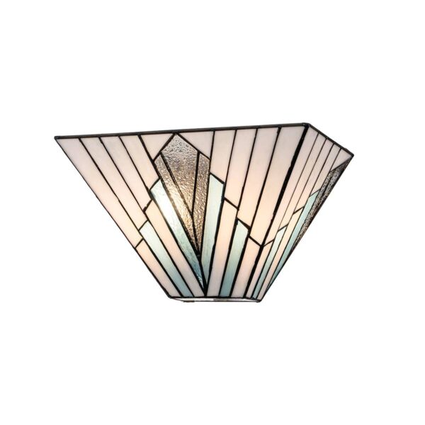 Kinkiet ALDERLEY TF-ALDERLEY-WU oprawa w kolorze brązowym z kolorowym kloszem - Elstead Lighting