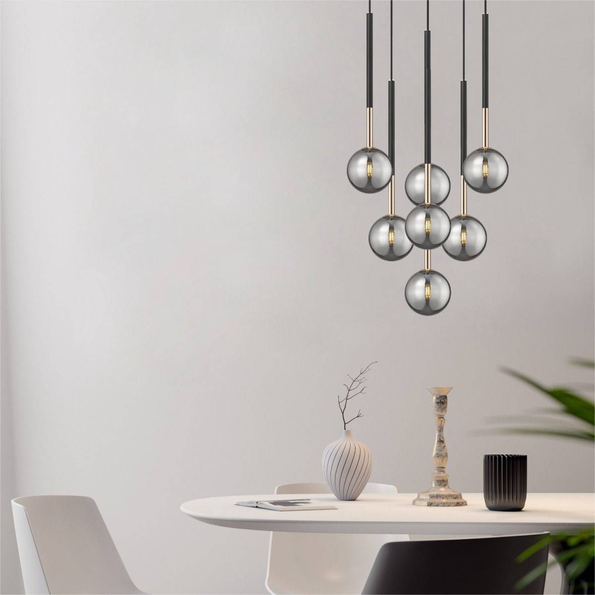 Lampa wisząca ARCTURUS P0574-07F-SDFZ oprawa w kolorze czerni i złota - Zuma Line - obrazek 3