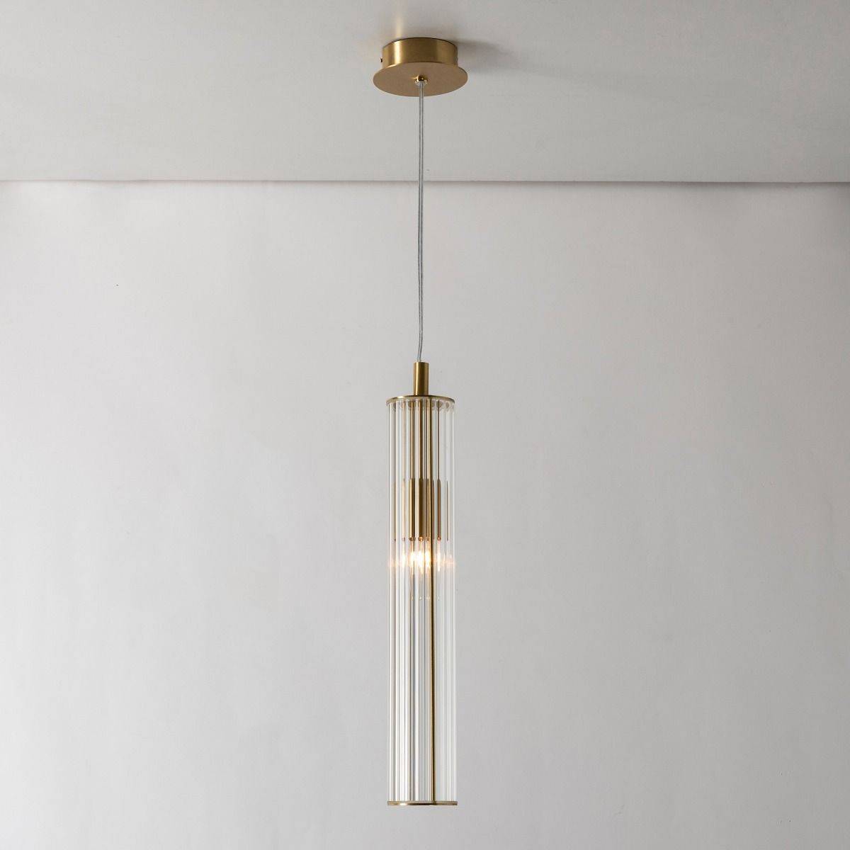 Lampa wisząca ARIA 1220 oprawa w kolorze szczotkowanego mosiądzu - Zuma Line - obrazek 3