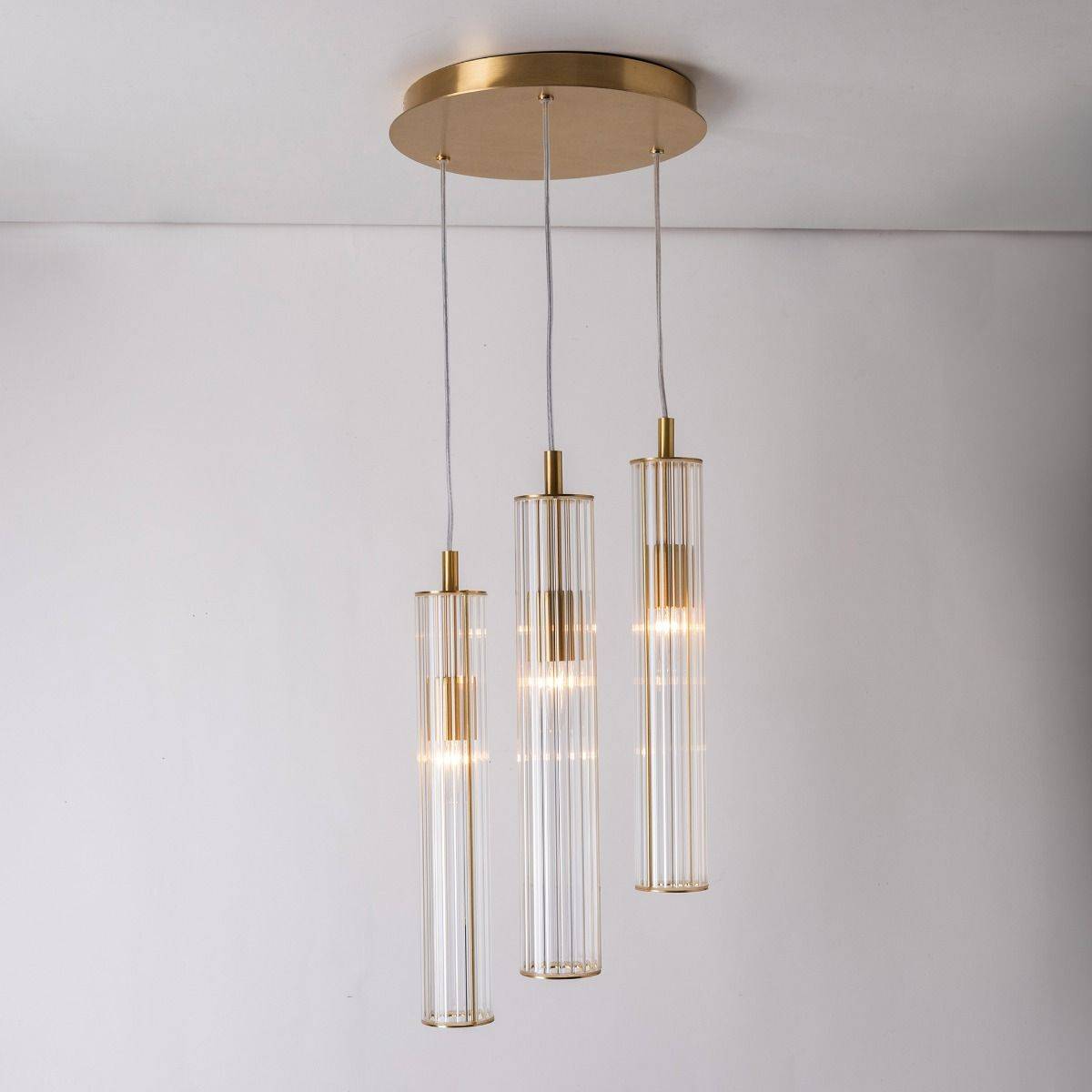 Lampa wisząca ARIA 1221 oprawa w kolorze szczotkowanego mosiądzu - Zuma Line - obrazek 3