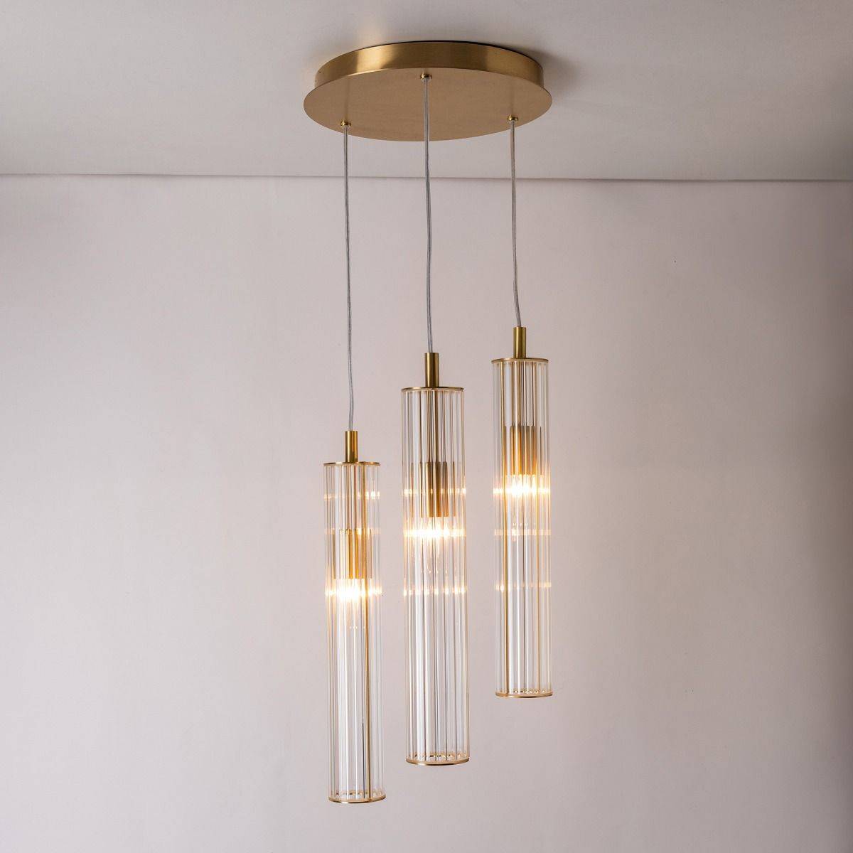 Lampa wisząca ARIA 1221 oprawa w kolorze szczotkowanego mosiądzu - Zuma Line - obrazek 4