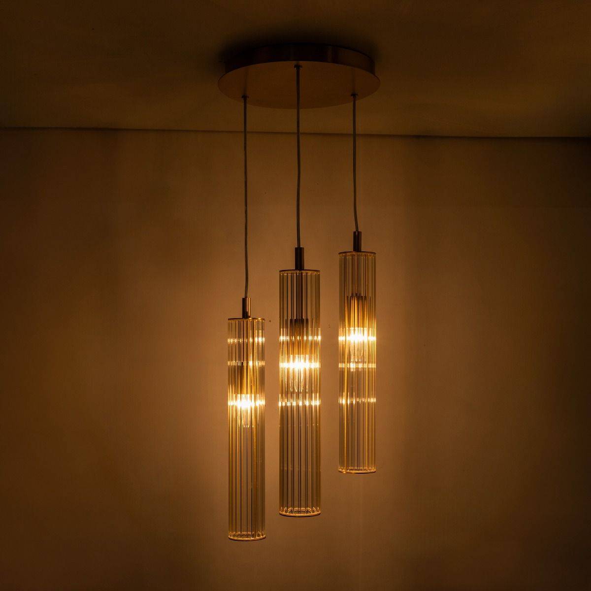 Lampa wisząca ARIA 1221 oprawa w kolorze szczotkowanego mosiądzu - Zuma Line - obrazek 5