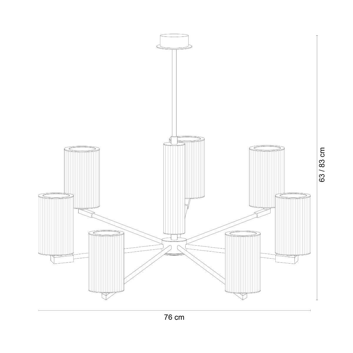 Lampa wisząca ARIA 1223 oprawa w kolorze szczotkowanego mosiądzu - Zuma Line - obrazek 14
