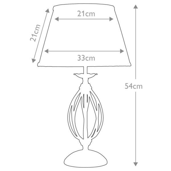 Lampa stołowa ARTISAN ART-TL-AGD-BRASS oprawa w kolorze postarzanego mosiądzu z abażurem w kolorze kości słoniowej - Elstead Lighting - obrazek 5