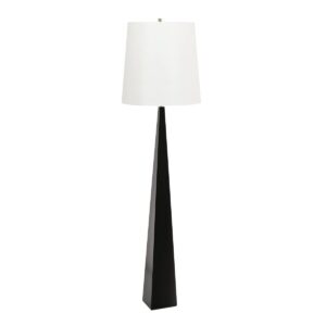 Lampa podłogowa ASCENT ASCENT-FL-BLK-W oprawa w kolorze czarnym z białym abażurem - Elstead Lighting