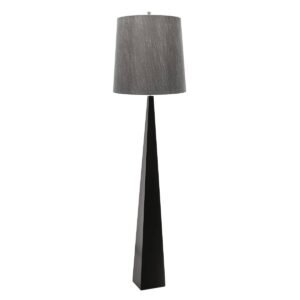 Lampa podłogowa ASCENT ASCENT-FL-BLK oprawa w kolorze czarnym z szarym abażurem - Elstead Lighting