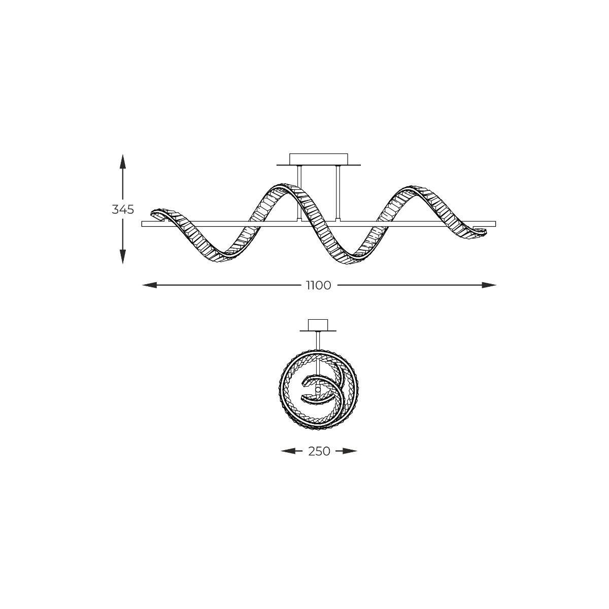 Lampa sufitowa ATHESA MX3170-1-3GT oprawa w kolorze złotym - Zuma Line - obrazek 4