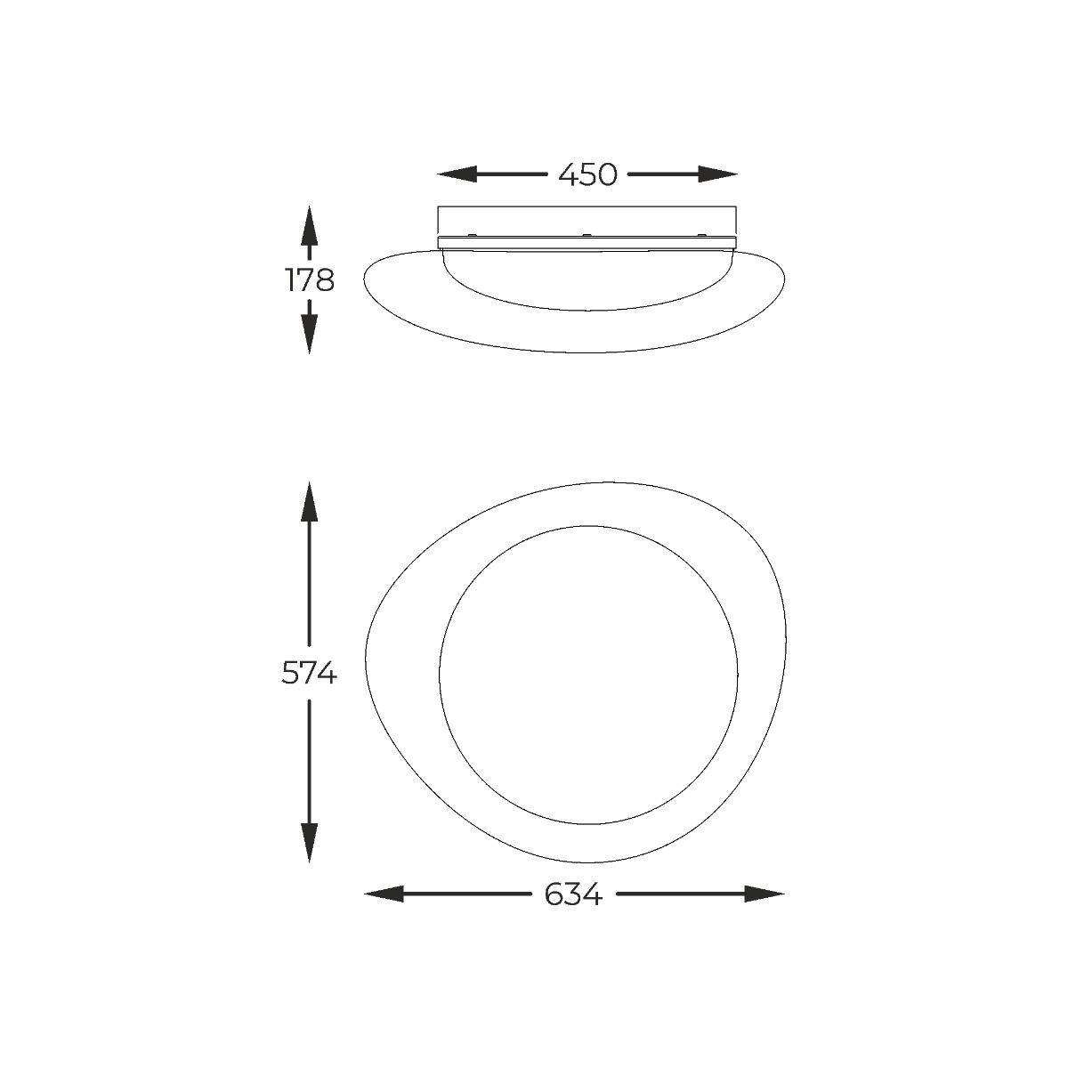 Plafon AURA FM2201001-570 oprawa w kolorze białym - Zuma Line - obrazek 2