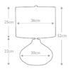 Lampa stołowa BAILEY BAILEY-TL oprawa w kolorze drewnopodobnym z abażurem w kolorze kości słoniowej - Elstead Lighting - obrazek 6