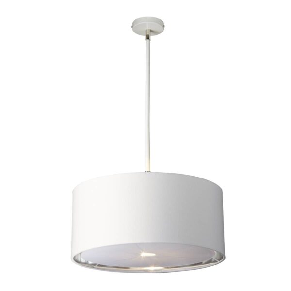 Lampa wisząca BALANCE BALANCE-P-WPN oprawa w kolorze bieli i polerowanego niklu - Elstead Lighting