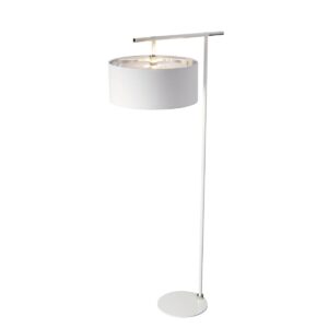 Lampa podłogowa BALANCE BALANCE-FL-WPN oprawa w kolorze bieli i polerowanego niklu - Elstead Lighting