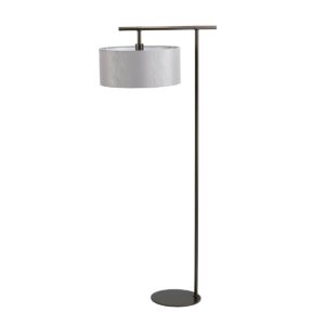 Lampa podłogowa BALANCE BALANCE-FL-DBG oprawa w kolorze ciemnobrązowym ze srebrnym abażurem - Elstead Lighting
