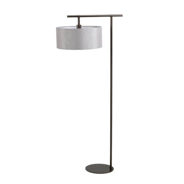 Lampa podłogowa BALANCE BALANCE-FL-DBG oprawa w kolorze ciemnobrązowym ze srebrnym abażurem - Elstead Lighting