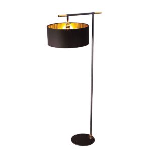 Lampa podłogowa BALANCE BALANCE-FL-BKPB oprawa w kolorze czerni i polerowanego mosiądzu - Elstead Lighting