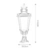 Zewnętrzna lampa stojąca BEALTIMORE BT3-L oprawa w kolorze postarzanego brązu - Elstead Lighting - obrazek 6
