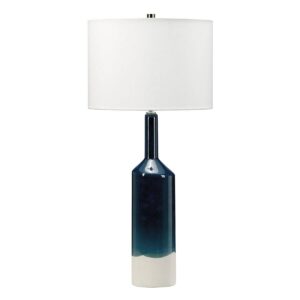 Lampa stołowa Bayswater minimalistyczna oprawa w kolorze granatowo-białym - Elstead Lighting