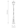 Zewętrzna lampa stojąca BAYVIEW BAYVIEW-5L-BK oprawa w kolorze czarnym - Elstead Lighting - obrazek 6