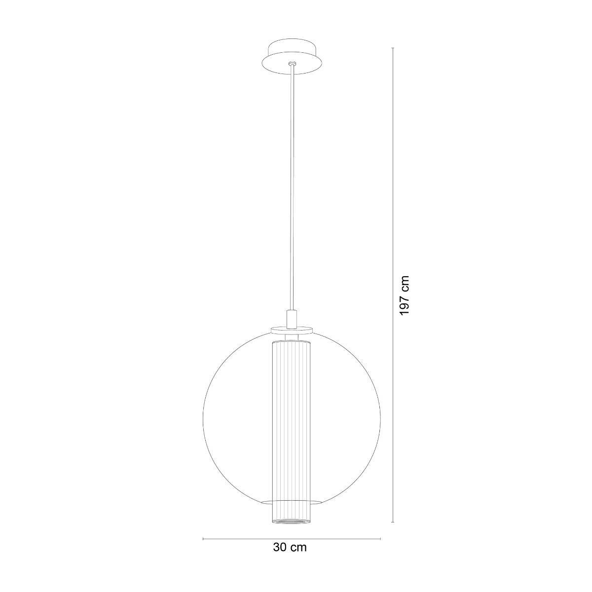 Lampa wisząca BELLA 1241 oprawa w kolorze szczotkowanego tytanu - Zuma Line - obrazek 12