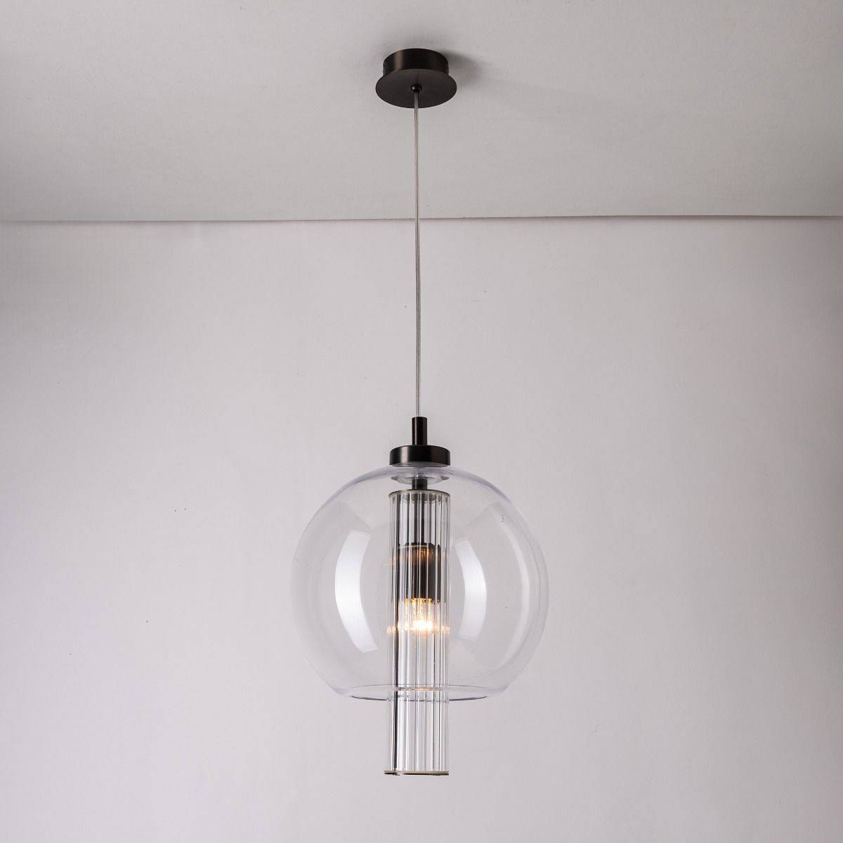 Lampa wisząca BELLA 1241 oprawa w kolorze szczotkowanego tytanu - Zuma Line - obrazek 4