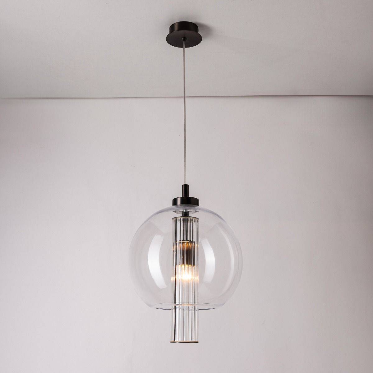 Lampa wisząca BELLA 1241 oprawa w kolorze szczotkowanego tytanu - Zuma Line - obrazek 5