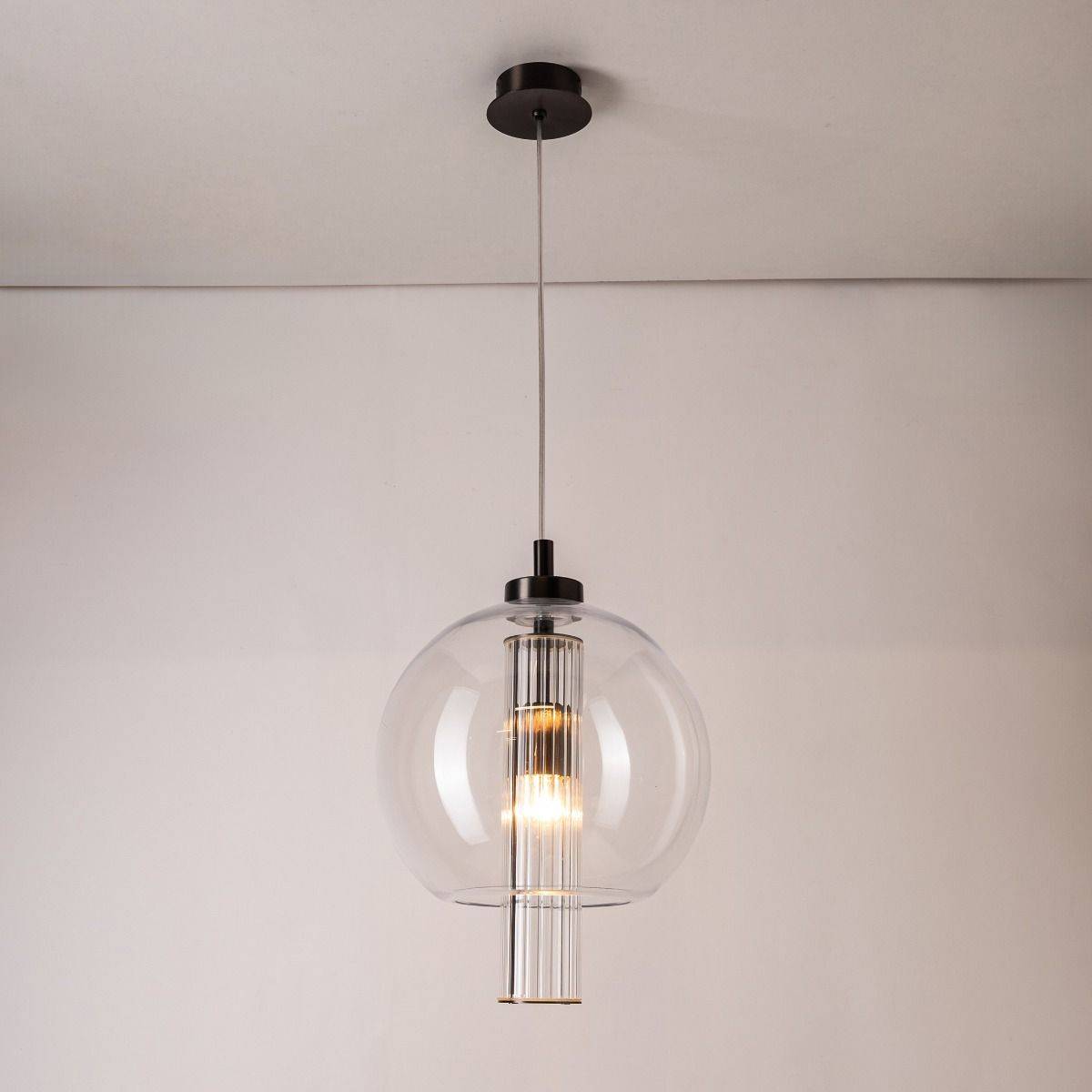 Lampa wisząca BELLA 1241 oprawa w kolorze szczotkowanego tytanu - Zuma Line - obrazek 6