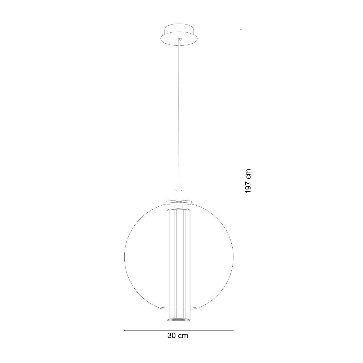 Lampa wisząca BELLA 1240 oprawa w kolorze szczotkowanego mosiądzu - Zuma Line - obrazek 15
