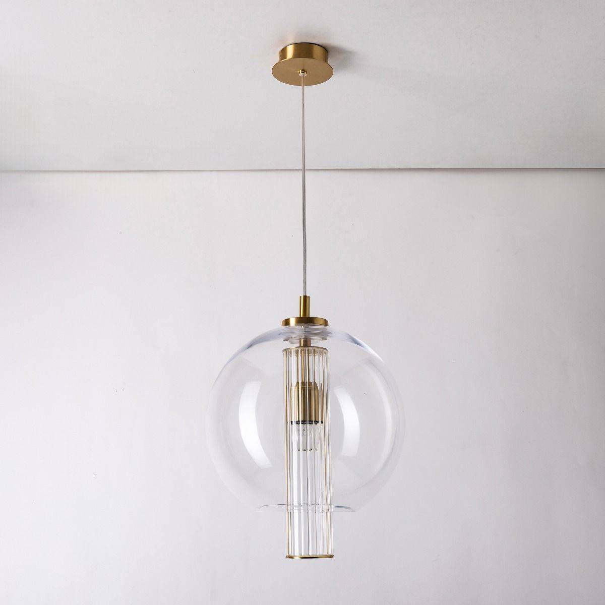 Lampa wisząca BELLA 1240 oprawa w kolorze szczotkowanego mosiądzu - Zuma Line - obrazek 3