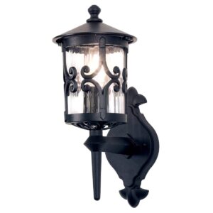 Kinkiet zewnętrzny Hereford BL10-BLACK klasyczna oprawa ścienna w kolorze czarnym - Elstead Lighting