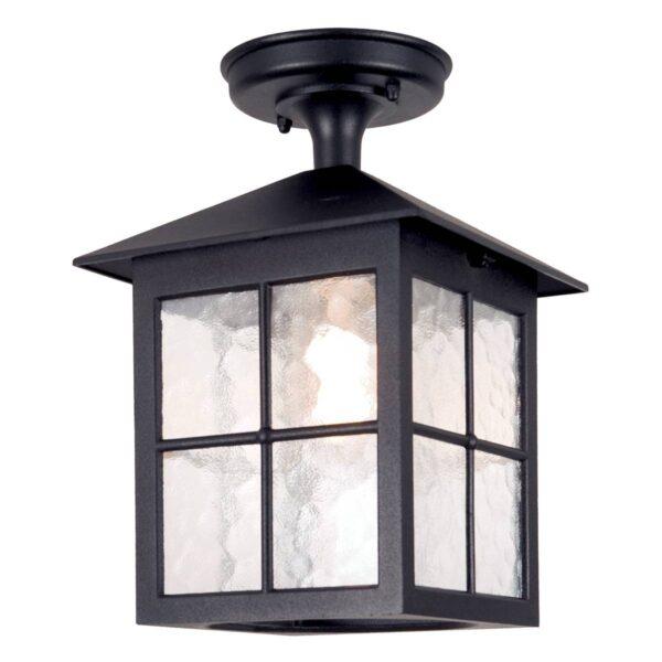Plafon zewnętrzny Winchester BL18A-BLACK czarna oprawa sufitowa w klasycznym stylu - Elstead Lighting