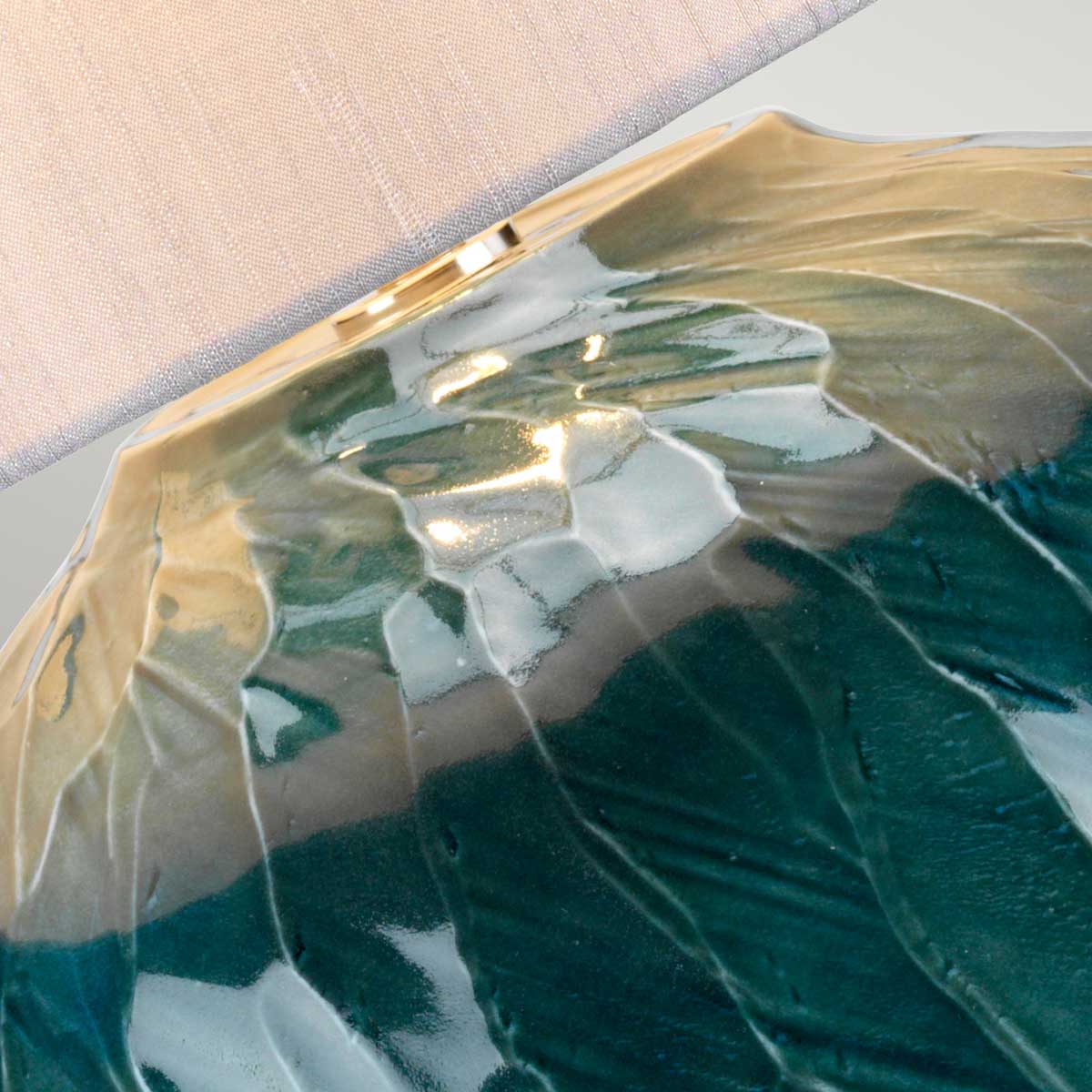 Lampa stołowa BLUE GLOBE BLUE-GLOBE-TL oprawa w kolorze niebieskim z jasnoszarym abażurem - Elstead Lighting - obrazek 3