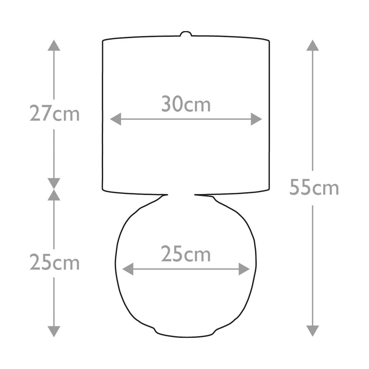 Lampa stołowa BLUE GLOBE BLUE-GLOBE-TL oprawa w kolorze niebieskim z jasnoszarym abażurem - Elstead Lighting - obrazek 5