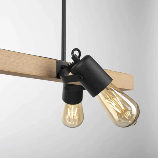 Lampa wisząca CANOP 15630-18 oprawa w kolorze czerni i drewna - Paul Neuhause - obrazek 4
