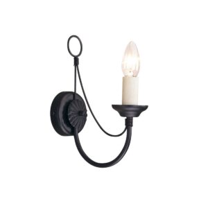 Kinkiet CARISBROOKE CB1-BLACK oprawa w kolorze czarnym - Elstead Lighting