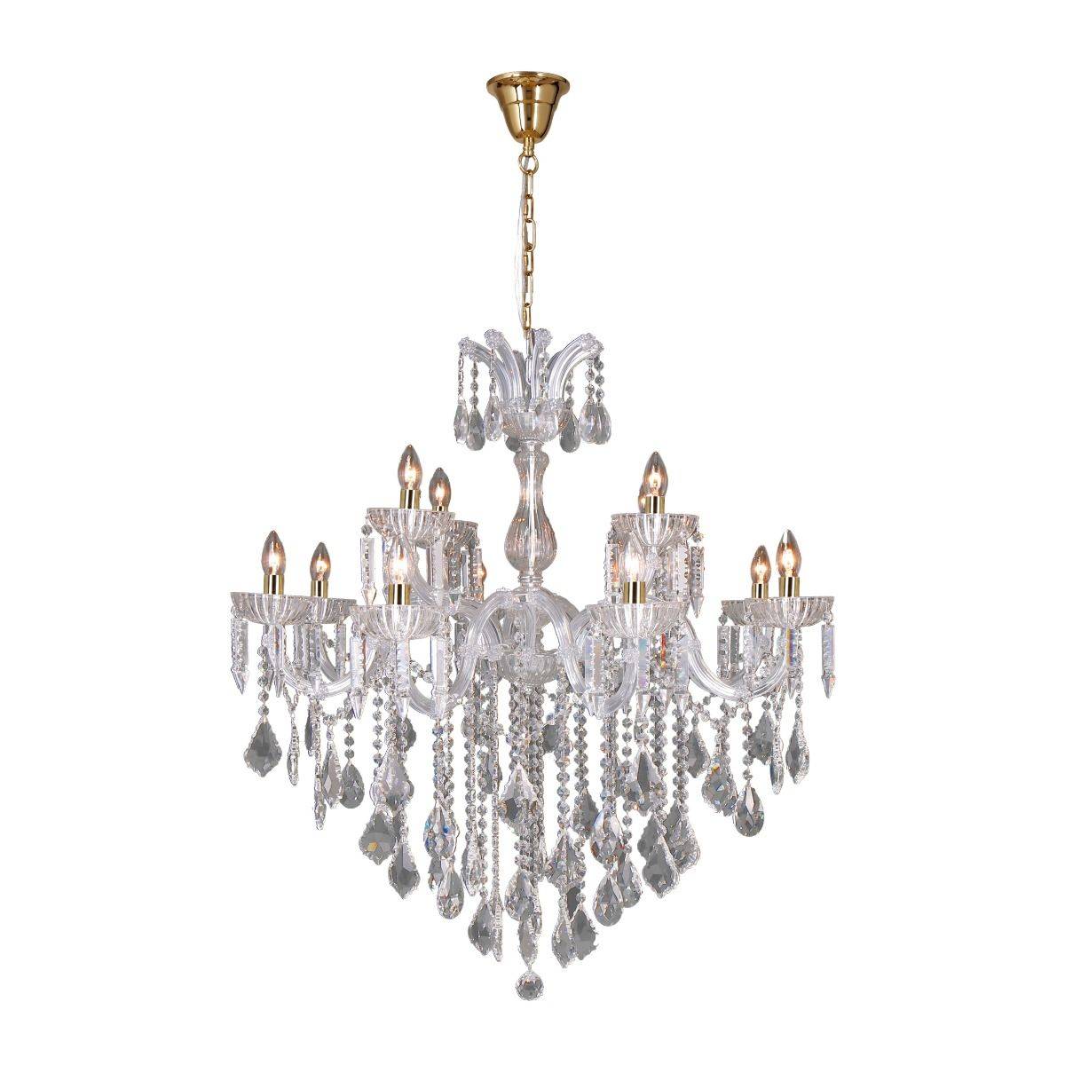 Żyrandol CHATEAU 17801/10+5-GLD oprawa w kolorze złotym - Zuma Line