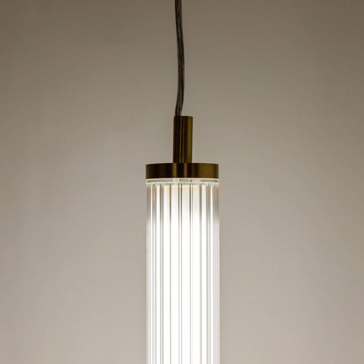 Lampa wisząca COMO 1233 oprawa w kolorze szczotkowanego mosiądzu + pilot - Zuma Line - obrazek 14