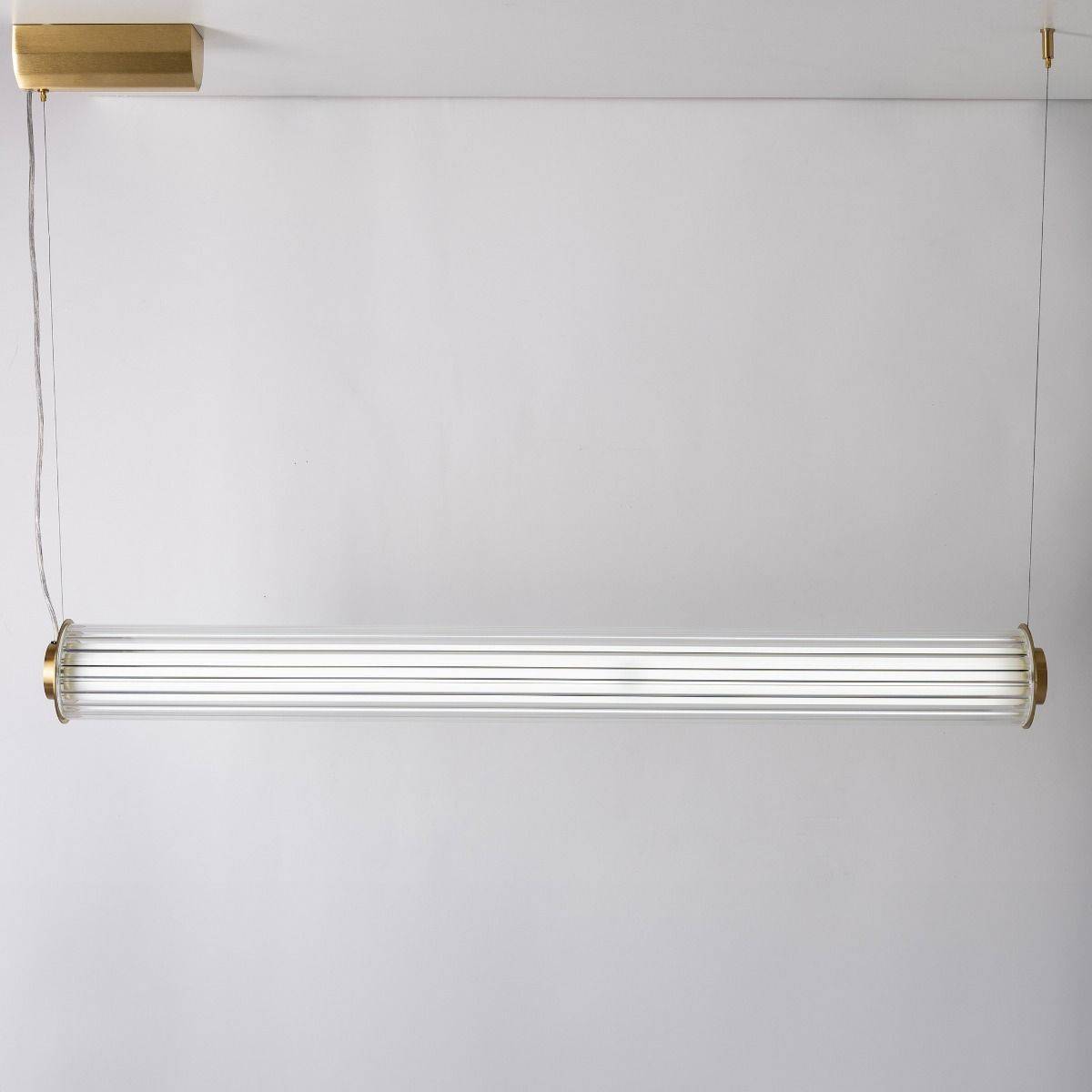 Lampa wisząca COMO 1232 oprawa w kolorze mosiądzu + pilot - Zuma Line - obrazek 3