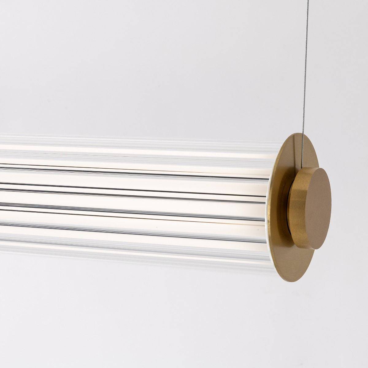 Lampa wisząca COMO 1232 oprawa w kolorze mosiądzu + pilot - Zuma Line - obrazek 6