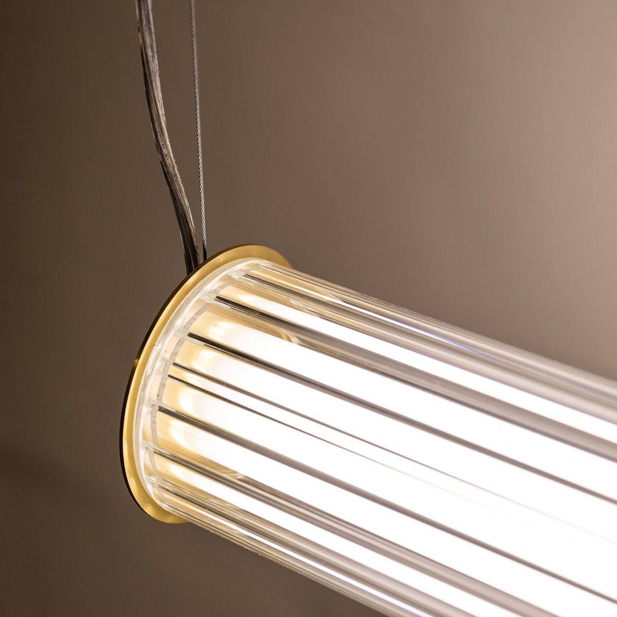 Lampa wisząca COMO 1232 oprawa w kolorze mosiądzu + pilot - Zuma Line - obrazek 8