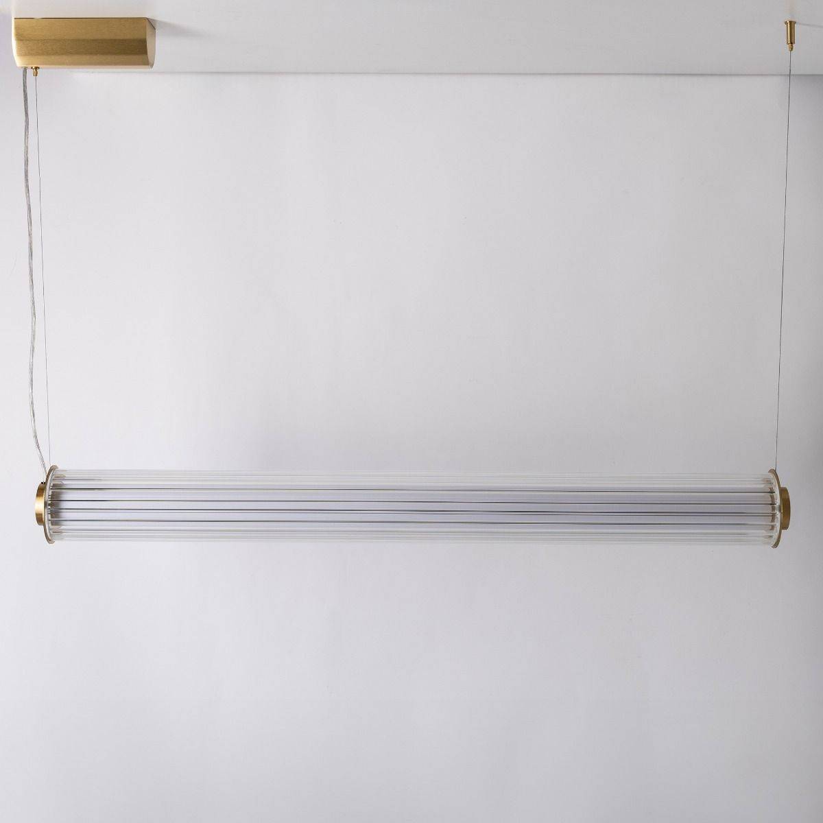 Lampa wisząca COMO 1232 oprawa w kolorze mosiądzu + pilot - Zuma Line - obrazek 2