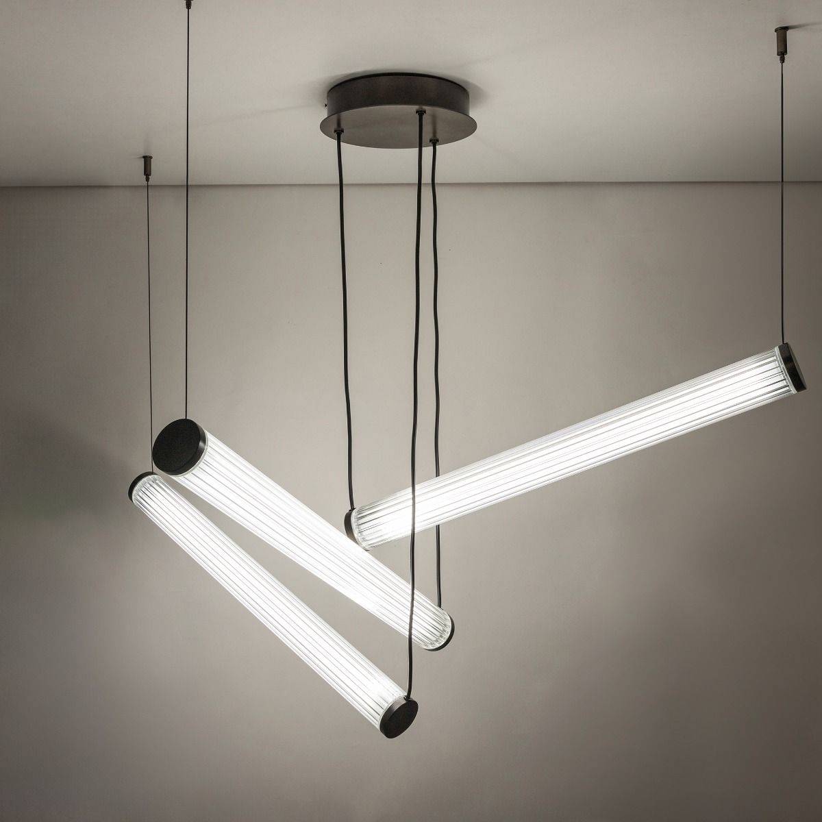 Lampa wisząca COMO 1238 oprawa w kolorze szczotkowanego tytanu + pilot - Zuma Line - obrazek 5