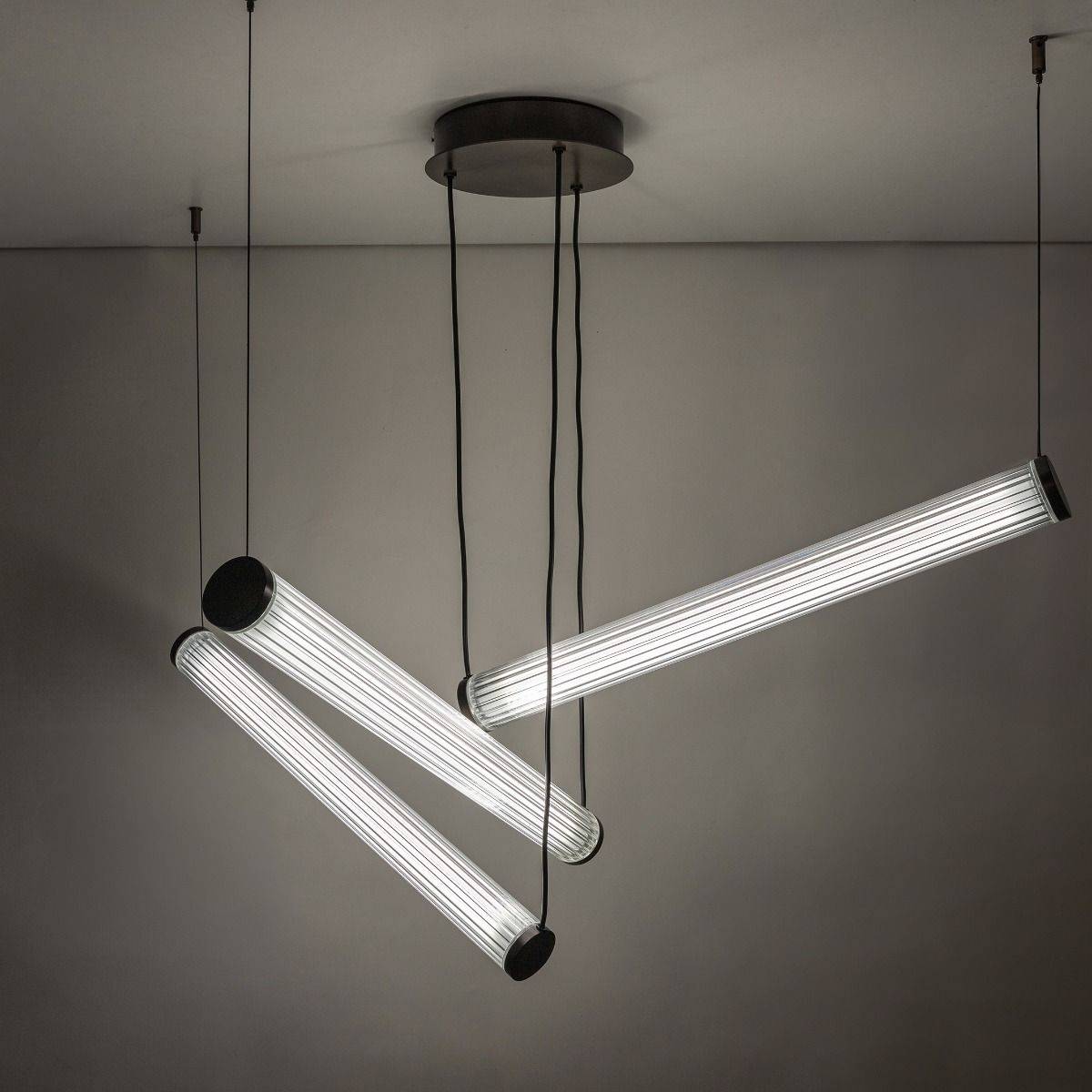 Lampa wisząca COMO 1238 oprawa w kolorze szczotkowanego tytanu + pilot - Zuma Line - obrazek 6