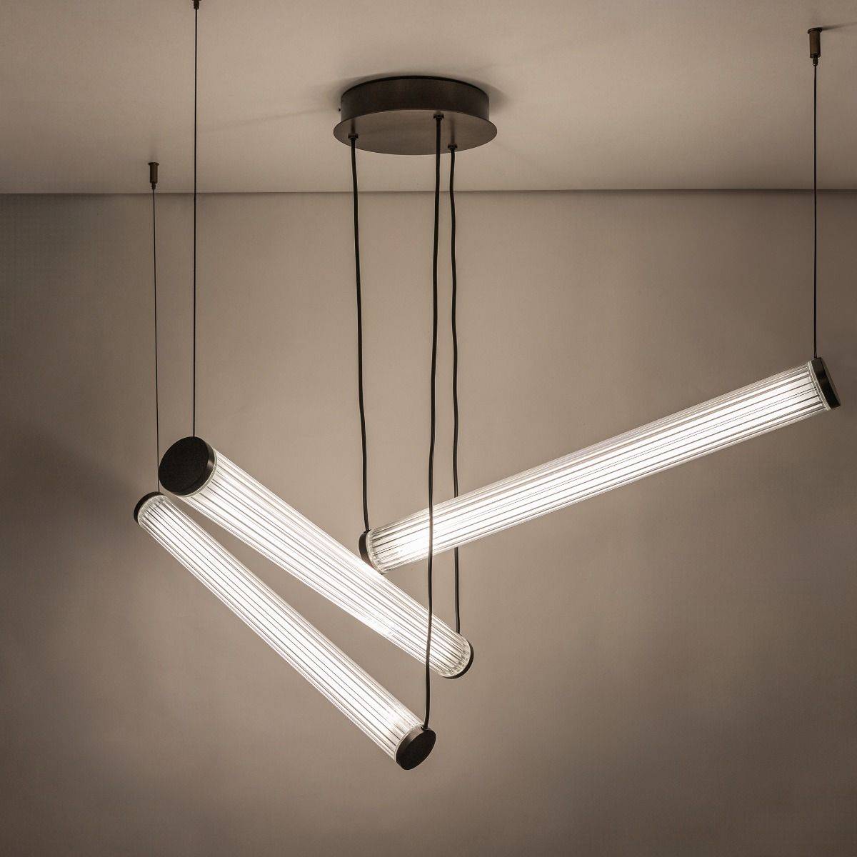 Lampa wisząca COMO 1238 oprawa w kolorze szczotkowanego tytanu + pilot - Zuma Line - obrazek 7