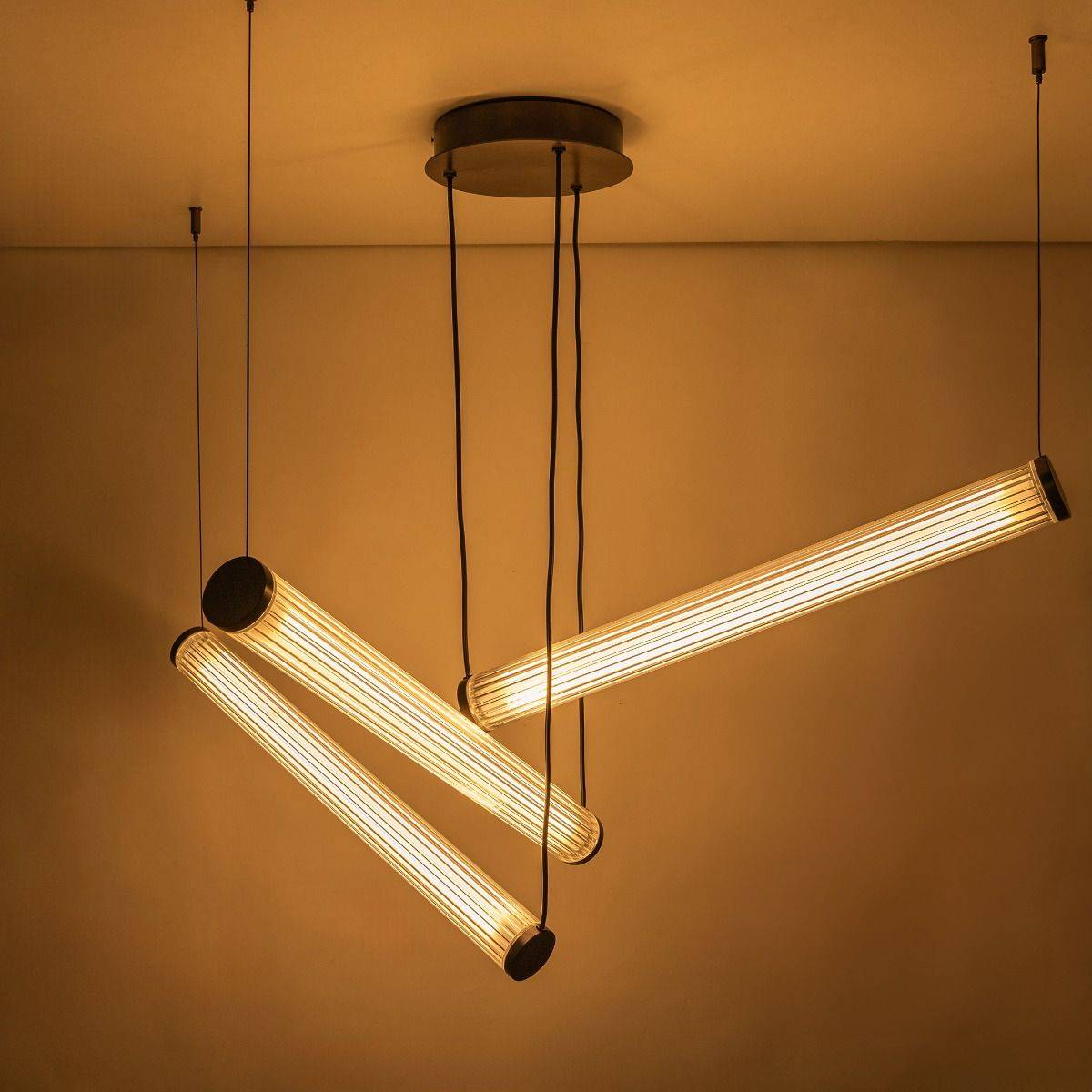 Lampa wisząca COMO 1238 oprawa w kolorze szczotkowanego tytanu + pilot - Zuma Line - obrazek 8