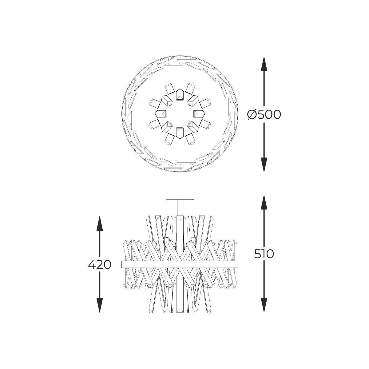 Plafon CONSTANTINOPLE C0567-08C-7GAC oprawa w kolorze antycznego złota - Zuma Line - obrazek 2