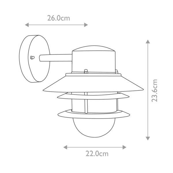 Kinkiet zewnętrzny COPENHAGEN COPENHAGEN oprawa w kolorze srebrnym - Elstead Lighting - obrazek 5