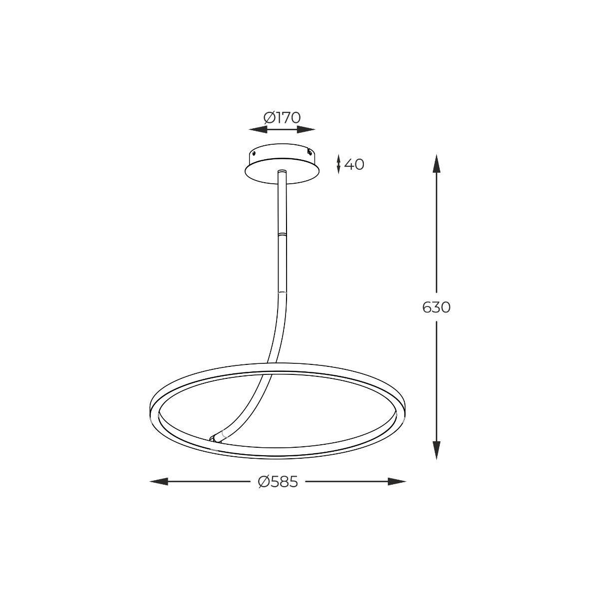 Lampa wisząca CORIT E82907-01 oprawa w kolorze czarnym - Zuma Line - obrazek 3