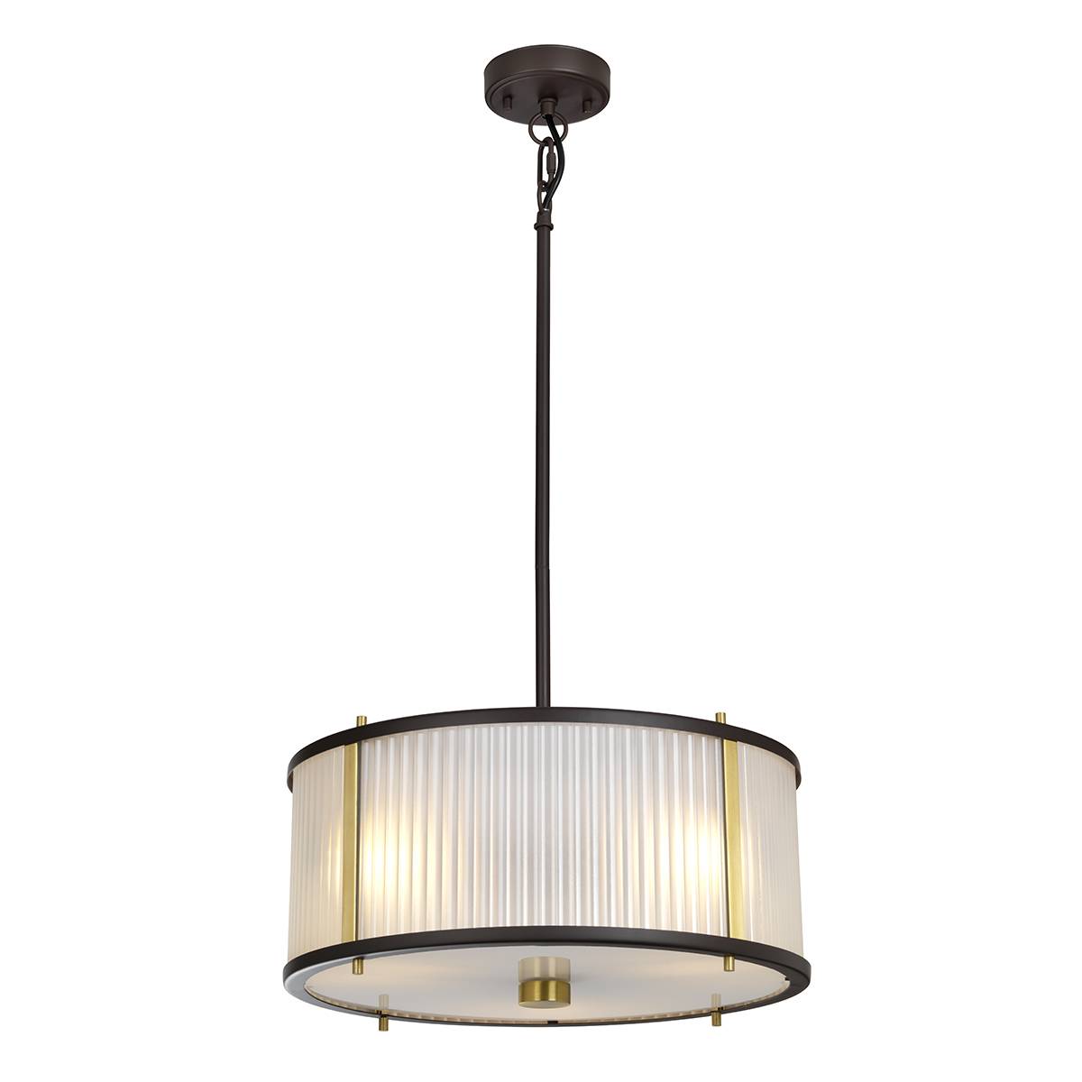 Lampa wisząca CORONA DL-CORONA-3P-BAB oprawa w kolorze starego brązu i mosiądzu - Elstead Lighting
