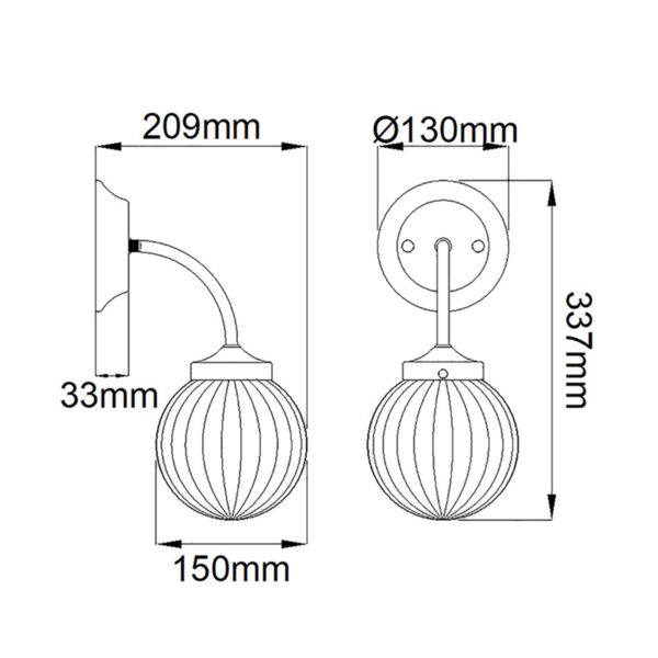 Kinkiet COSMOS DL-COSMOS1 oprawa w kolorze kremowym i postarzanego mosiądzu - Elstead Lighting - obrazek 6