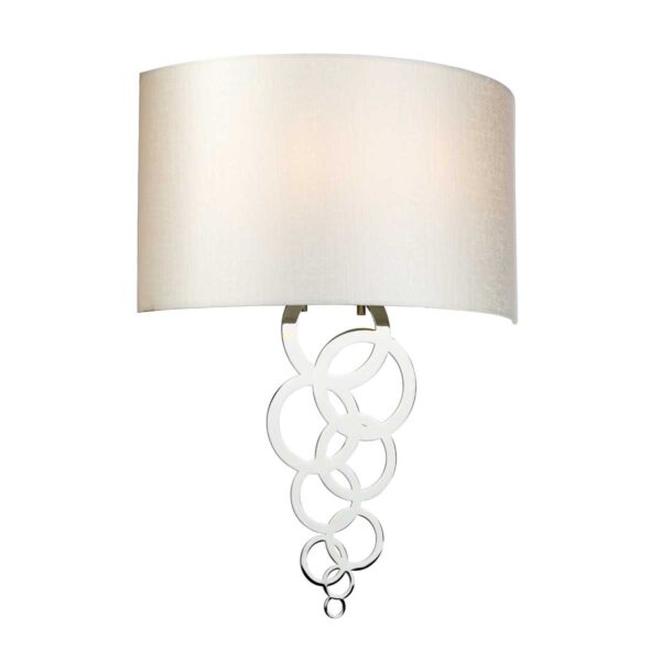 Kinkiet CURTIS CURTIS-LARGE-PC oprawa w kolorze chromu z abażurem w kolorze kości słoniowej - Elstead Lighting